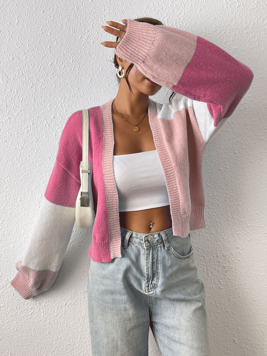 Aline | Cardigan blocs de couleurs