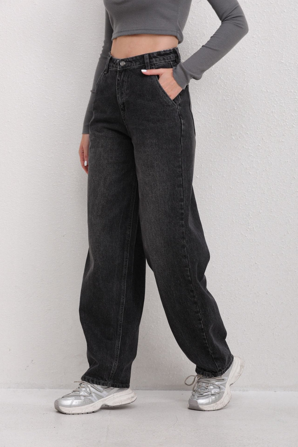 Jean Baggy Noir (Non stretch)