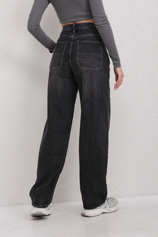 Jean Baggy Noir (Non stretch)